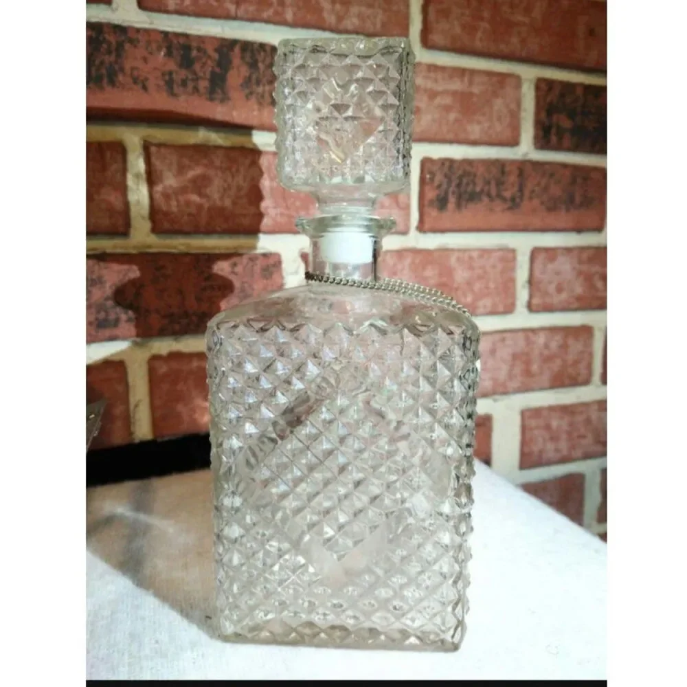 60's Vintage Dorothy Thorpe Crystal Decanters Silver Luster Glasses Ice Bucket
